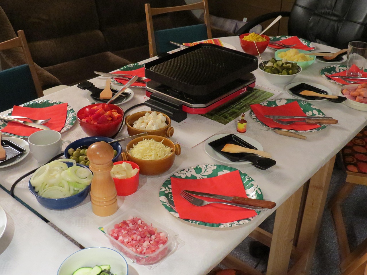 Raclette Essen im Taff